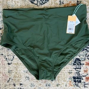 High waisted full coverage bikini bottom